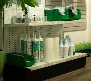 Synthetic Turn Installation accessories on a shelf
