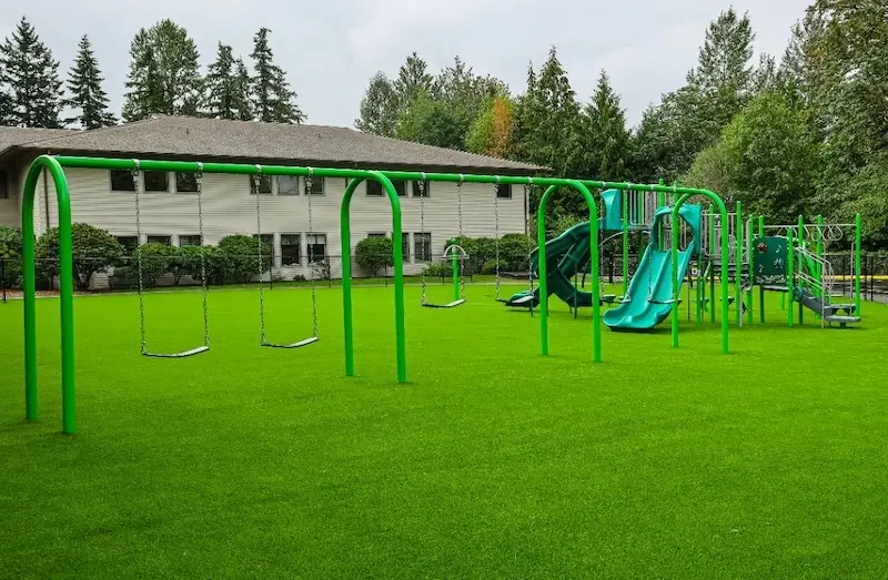 playground on artificial turf in Seattle, WA