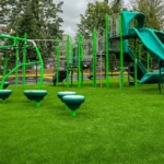 playground on synthetic turf in Seattle